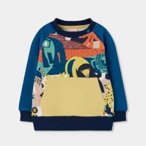 Pull à motifs animaux colorés