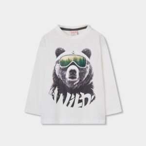 T-shirt manches longues motif Grizzly