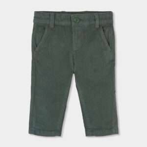 Pantalon vert en velour côtelé