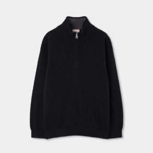 Pull noir demis fermeture