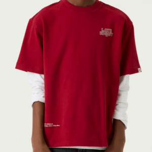 T-shirt manches longues rouge et blanc