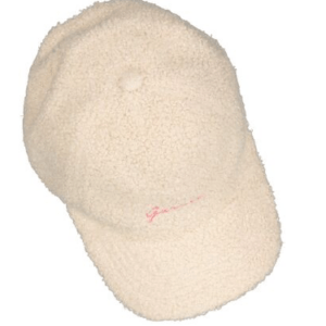 Casquette à bouclettes blanche