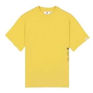 T-shirt manches courtes jaune écriture au dos