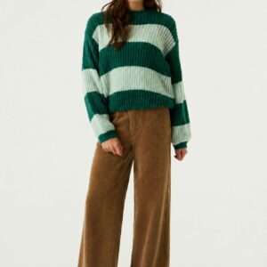 Pantalon en velours côtelé marron