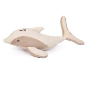 Dauphin en peluche beige - 50 cm
