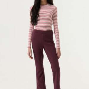 Pantalon évasé bordeaux