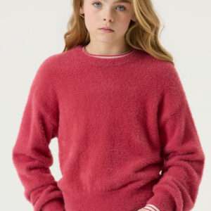 Pull en laine rose