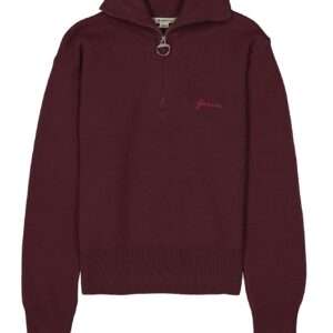 Pull polo bordeaux