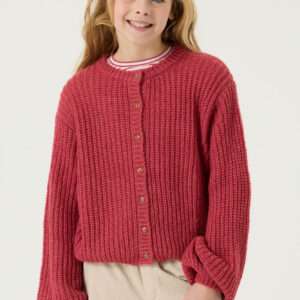 Cardigan en mailles rose