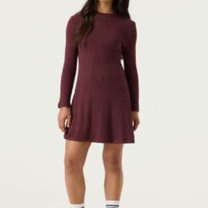 Robe en laine bordeaux