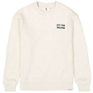 Pull blanc avec inscription "off the record"