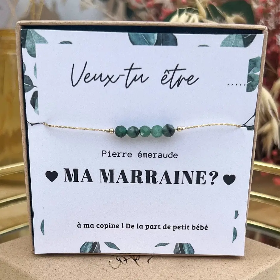 Bracelet pierre - Veux tu être ma marraine ? – Image 2