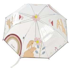 Parapluie lapins et arc-en-ciel