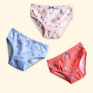 Lot de 3 culottes bikini motif jardin fleuri