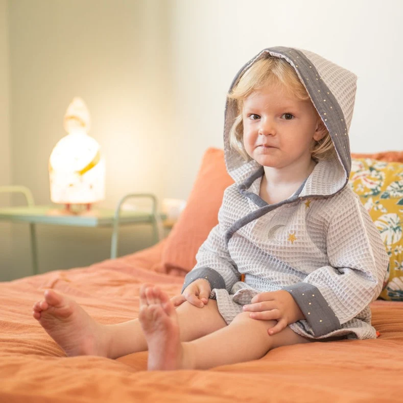 Peignoir enfant 2/4 ans - Kimono Gris – Image 2