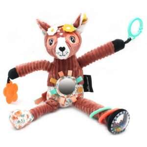 Peluche d'activité bébé à emporter Melimelos le cerf Les Déglingos