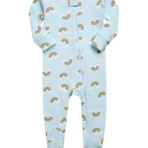 Pyjamas grenouillères arc-en-ciel pour bébés et enfants