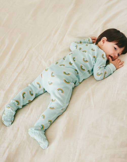 Pyjamas grenouillères arc-en-ciel pour bébés et enfants – Image 2