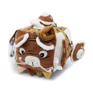 Cube d'activité bébé Spéculos le tigre - 12 cm