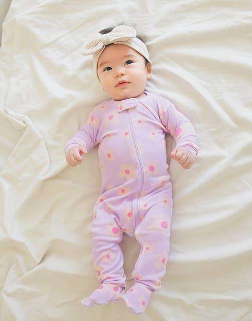Pyjama à pieds en modal Blooming Purple