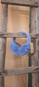 Cache-oreilles avec fourrure bleu