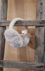 Cache-oreilles avec fourrure beige
