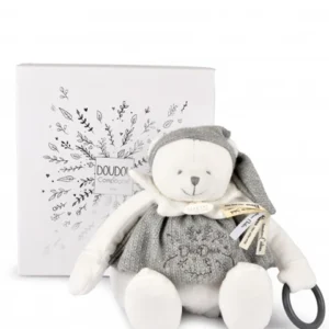 Ours boite a musique Gris - 20 cm - Collection Anniversaire