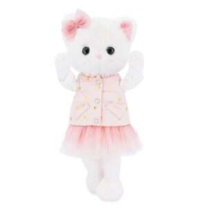 Peluche Lucky Kitty veste a pois