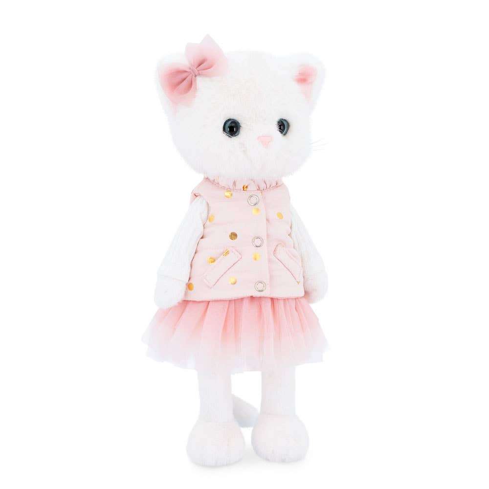 Peluche Lucky Kitty veste a pois – Image 4