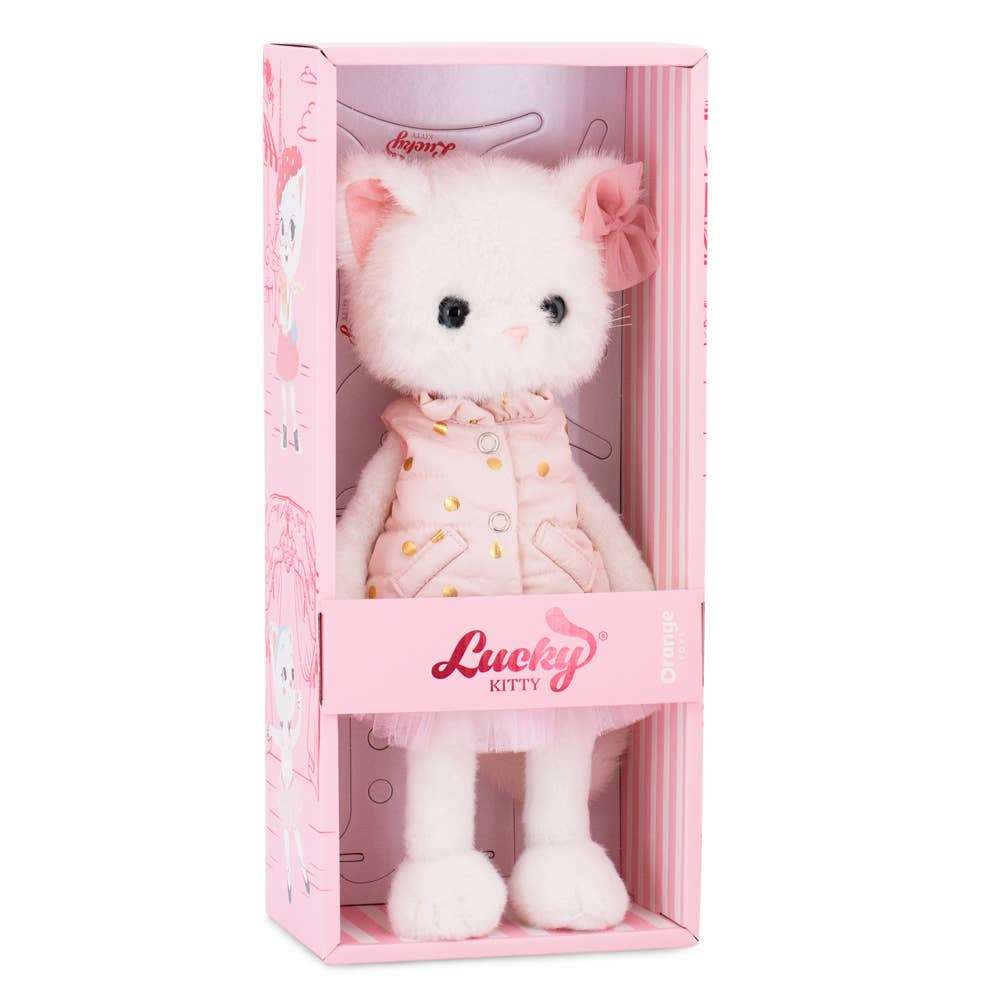 Peluche Lucky Kitty veste a pois – Image 5